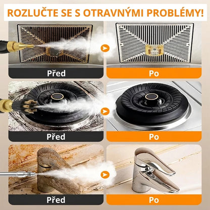 Parní čistič s vysokým tlakem 2500W – Dokonale čistý každý povrch, okamžitě