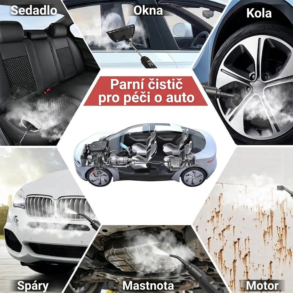 Parní čistič s vysokým tlakem 2500W – Dokonale čistý každý povrch, okamžitě